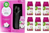 Air Wick Voordeelset Smooth Satin & Moon Lily - Freshmatic Auto Spray Kit + Freshmatic Refill Voordeelverpakking 6 x 250 ML