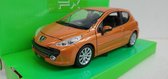 Peugeot 207 3drs Oranje 1:24 Welly Nex