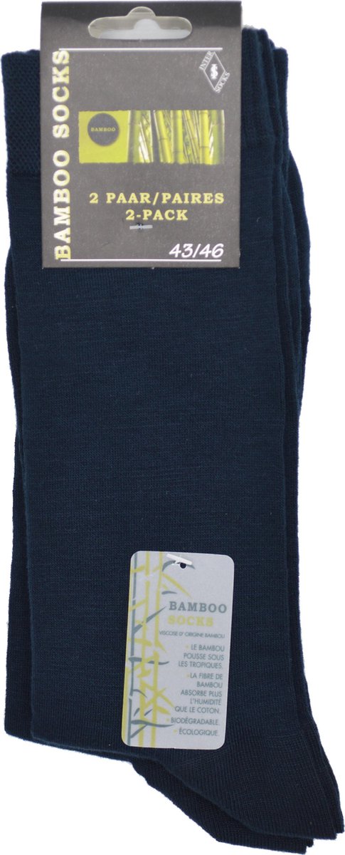 Bamboe sokken voor heren - 6 PAAR - Marine/donker blauw - mannen maat 39/42 - Hoge kwaliteit - ZEER SOEPEL