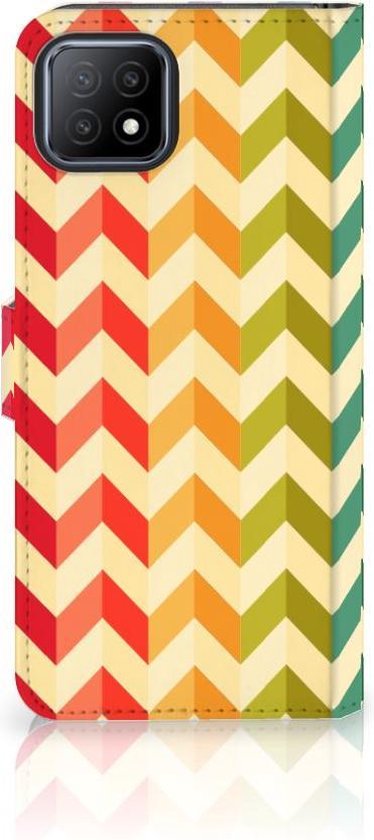 Flip Case pour OPPO A73 5G Coque Zigzag Couleur
