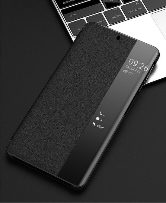 Smart View Flip Cover voor Huawei P30 Lite / P30 Lite New Edition – Zwart