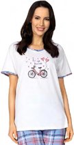 Dames Pyjama 'Bicycle' - kleur wit - maat 40