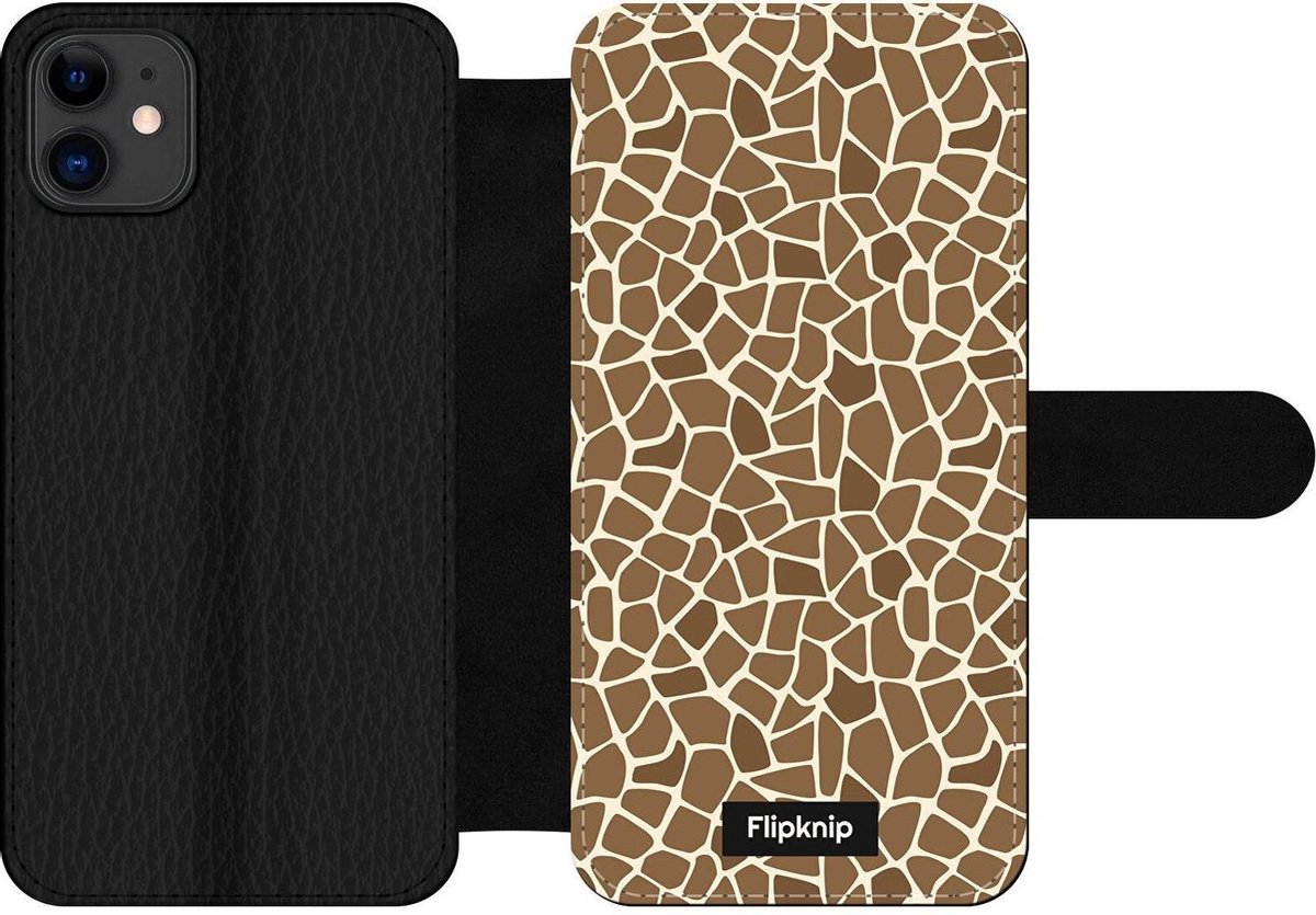 Wallet case - geschikt voor iPhone 11 - Giraffeprint