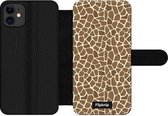 Wallet case - geschikt voor iPhone 11 - Giraffeprint