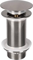 Differnz Afvoerplug - Pop-up Afvoerstop voor Wastafel - Design Large - Messing - Eenvoudige Montage met Schroefdraad - Voorkomt Lekkages - Ø 66 mm x Hoogte 98 mm - Kleur Goud