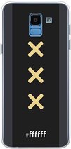 6F hoesje - geschikt voor Samsung Galaxy J6 (2018) -  Transparant TPU Case - Ajax Europees Uitshirt 2020-2021 #ffffff