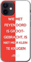 6F hoesje - geschikt voor iPhone 12 Mini -  Transparant TPU Case - Feyenoord - Grootgebracht #ffffff