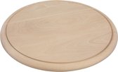 Set van 10x stuks ronde houten ham ontbijt planken / broodplank / serveer plank 25 cm - brood snijden / serveren - serveerplankjes