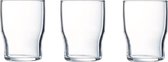 12x Morceaux de verres à jus / verres à eau transparent 180 ml - Verres à boire / verre à eau / verre à jus