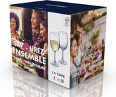 12x Stuks champagneglazen van glas 260 ml - Glazen op voet voor Champagne/bubbels of Cava