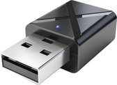 2 in 1 USB Bluetooth 5.0 Zender en Ontvanger - Bereik tot 10 Meter - Draadloze Audio Adapter - Wireless Transmitter & Receiver voor TV / PC / Auto / Koptelefoon / Luidspreker