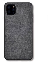 GadgetBay Cloth Texture stof en kunststof hoesje voor iPhone 12 Pro Max - grijs