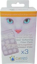 Pak à 3 filtercardridges met waterontharder voor waterbak Cat H2O.
