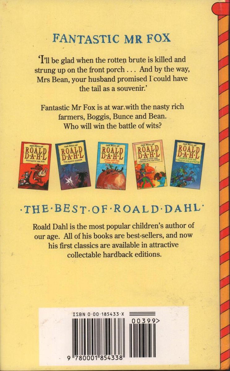 Fantastic Mr Fox - back cover