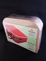 Papier maché koffer 16 x 13 x 5 cm