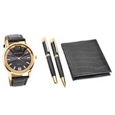 Pierre Cardin Mannen Geschenk Set Horloge & Portemonnee & Pen PCX7870EMI