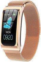 DrPhone LadiesX – Smartwatch voor Vrouwen- Hartslagmeter – Stappenteller –  Fitness Tracker - Rose Goud