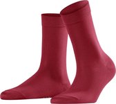FALKE Cotton Touch zacht zonder motief zomer elegant fijn hoge kwaliteit ondoorzichtig mid-rise comfortabel Katoen Rood Dames sokken - Maat 39-42