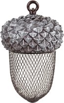 Esschert design - Voederhanger eikel - groot - grijs - bruin - ophangoog