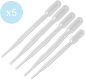 Pipet 5 ml | Plastic Pipetje | Vloeistoffen / Doseren / Whisky | Pipette | Pipetjes - 5 stuks