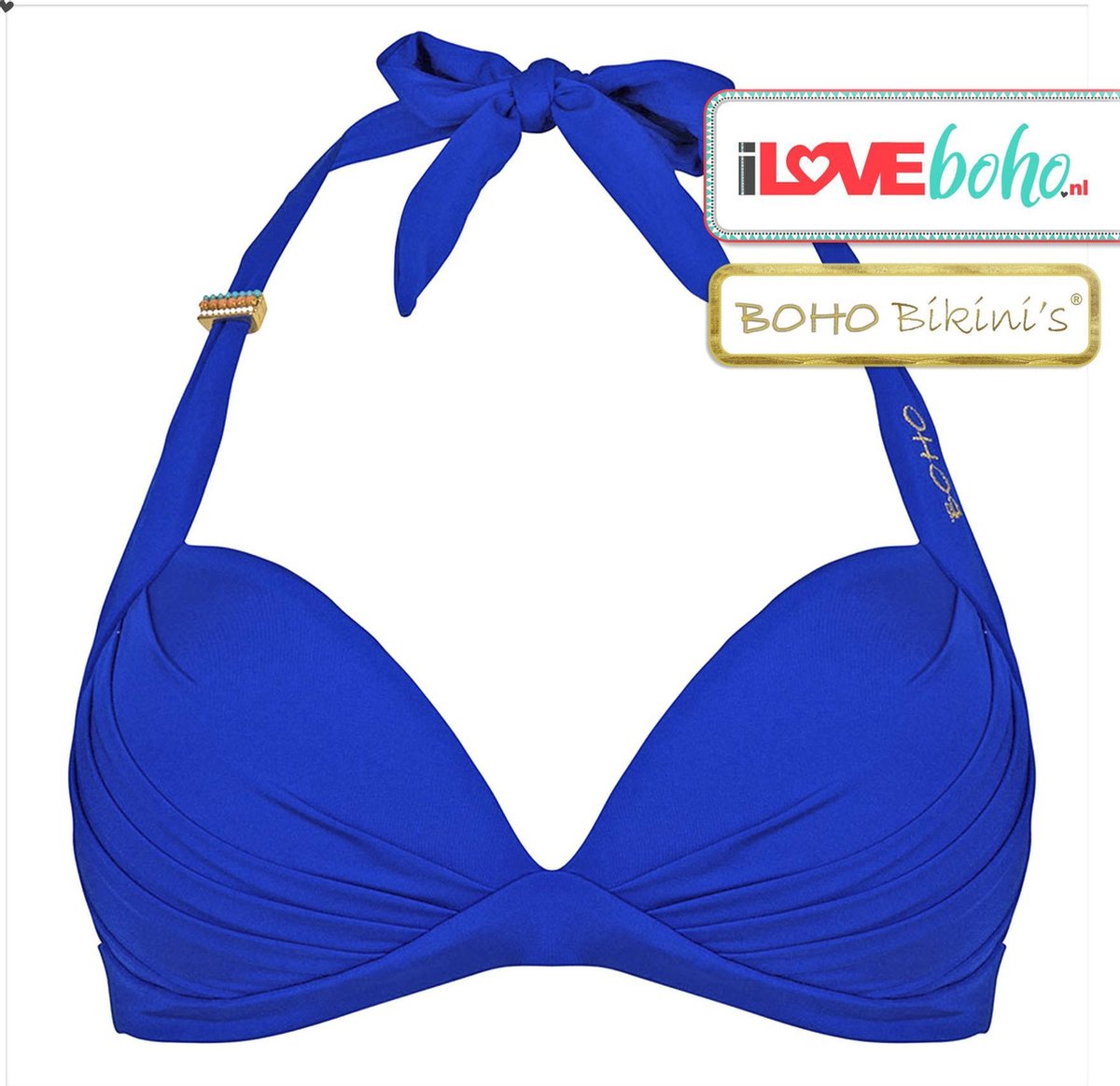 Bikini Blauw - ibiza - zomer 2022 - BOHO bikini's top – lustrous halter –  lapiz blauw... | bol.com