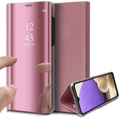Étui Samsung A32 - Étui Samsung Galaxy A32 5G - Étui Samsung A32 Mirror Book Cover Rose Gold