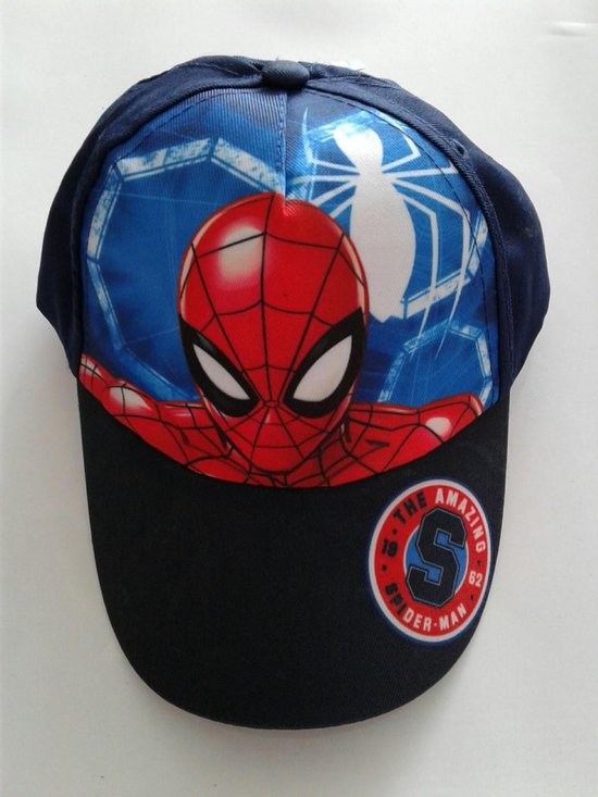 Spider-man pet/cap blauw maat 54