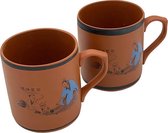 Terra cotta beker - 2 stuks - beker - mok - 250 ml