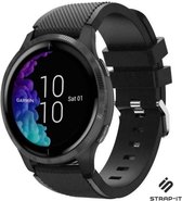 Siliconen bandje zwart geschikt voor Samsung Galaxy Watch 4 / Samsung Galaxy Watch 4 Classic en Samsung Galaxy Watch 5 en Galaxy Watch 5 Pro - Horlogeband bandje geschikt voor Gala