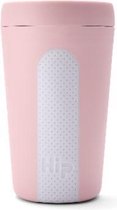 HIP Drinkbeker To Go - Polypropyleen/Siliconen - 355 ml - Roze/Beige