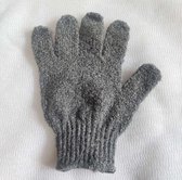 1 Stuk - Scrubhandschoen - Washandje - Scrub handschoen - Grijs - Handschoen om mee te scrubben - Huidverzorging - Scrubhandschoen voor onder de douche - Douchehandschoen - Washand