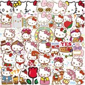 50 stuks stickers Hello kitty 4-8 cm