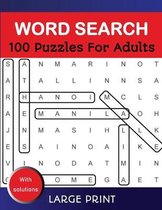Word Search Puzzles For Adults Large Print With Solutions