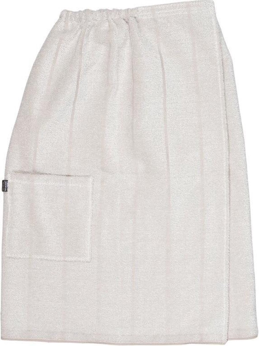 Jokipiin - omslagdoek voor de sauna - dames - 85 x 145 cm - kleur wit / beige