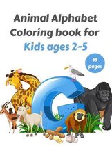 Animal Alphabet Coloring book for Kids ages 2-5