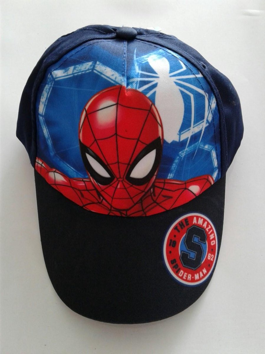 Spider-man pet/cap blauw maat 52 - Marvel