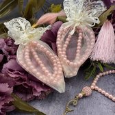 Rose Tasbih 99 perle de prière perle - ensemble de 10 pièces - cadeaux de l'Aïd cadeau de mariage islamique musulman Tasbeeh favorise la décoration du Ramadan