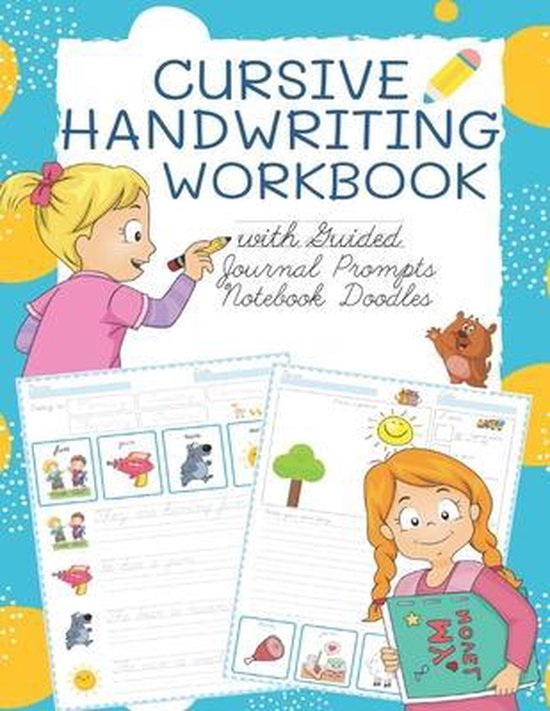 Cursive Journal Prompts Kids- Cursive Handwriting Workbook w ... - cover