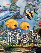 Fish Coloring Book For Kids Ages 4-8