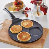 Pannenkoekenpan - Crêpemaker - Pancake Maker - Pancake Pan 4 Kop Marmeren Anti Aanbaklaag