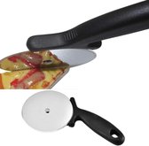 Pizzasnijder - 2 stuks - Pizzaroller - Pizzames - RVS met Zwart Handvat