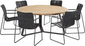 Palma Basso dining tuinset 160xH75 cm 7 delig antraciet Taste 4SO