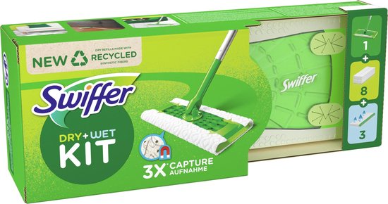 Essuie-tout Swiffer avec 8 lingettes anti-poussière rechargeables et 3  lingettes