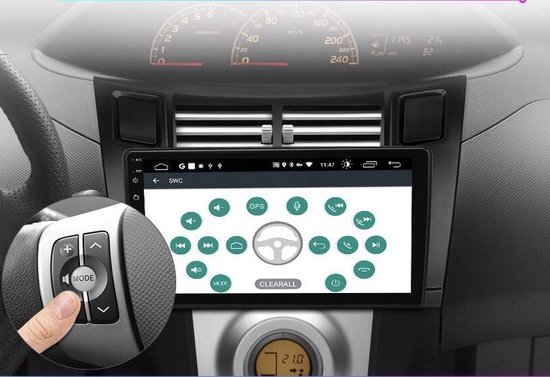 Android 11 Autoradio-DVD für Toyota Yaris 2005 2006 2007 2008 2009 2010 2011 Auto-Multimedia-Videoplayer mit CarPlay und 2-DIN-DVD