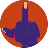 Tietdelamier - Fuck you - Muurcirkel - Behang cirkel -  ø 80  cm - Poster - Schilderij - Sticker