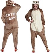 Zatte aap onesie - unisex - maat L/XL - onesie aap - carnavalspak heren – carnaval heren – carnavalskostuum heren – onesie – onesie volwassenen – onesie dames – onesies heren – one