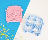 Hippie bus - Volkswagen koekvorm - uitstekers - koekjes - fondant - bakvorm