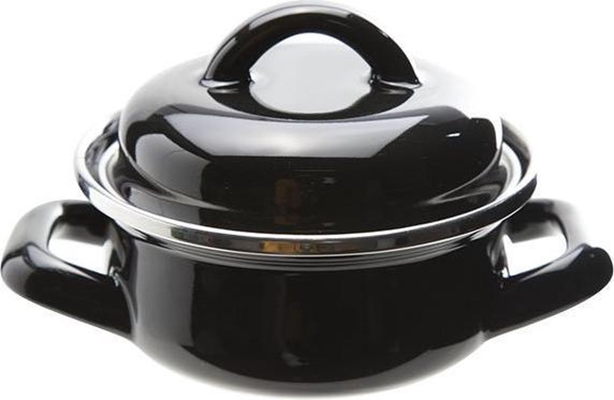 Cosy&Trendy Serveerpan 10 cm, zwart - Per stuk