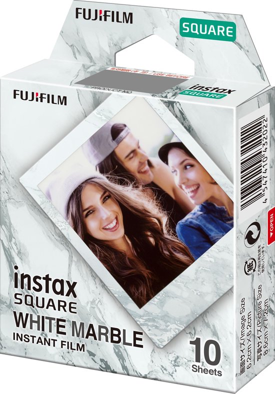 Dusver bon ik zal sterk zijn Fujifilm Instax Square Film - White Marble - 10 stuks | bol.com