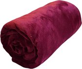 Heerlijk Zacht Fleece Plaid 150x200 cm - Bordeaux - 100% Polyester